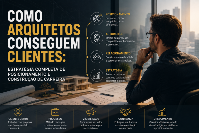 Como Conseguir Clientes de Arquitetura: Estratégia Completa de Posicionamento e Construção de Carreira